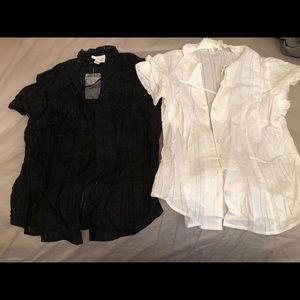 Two (Black & White) Tops from Ann Taylor LOFT
